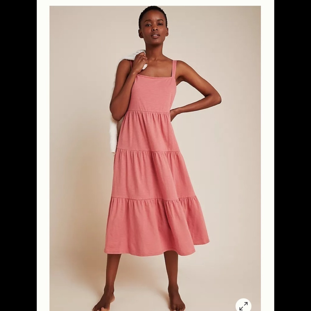 NWT Anthropologie Med Farrah Tiered MIDI Dress